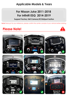 CARUPEZ 9.7 inci Android Auto GPS DSP Stereo Mobil untuk Juke 2011-2018 & Infiniti ESQ 2014-2019