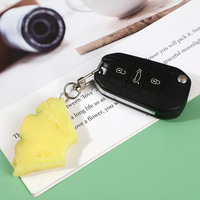 Kunstmatige fruitvormige sleutelhanger watermeloen aardbei citroenschijfje charme voedselhanger tasdecoratie feestfavoriet vakantie cadeau