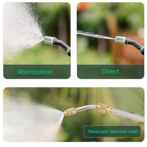 เครื่องพ่นยาไฟฟ้าแบบพกพา เครื่องมือรดน้ำต้นไม้แบบชาร์จไฟได้ ด้ามจับยืดหดได้ พร้อมหัวฉีด 3 แบบ สำหรับสวนและพืชในบ้าน - Product Image 4