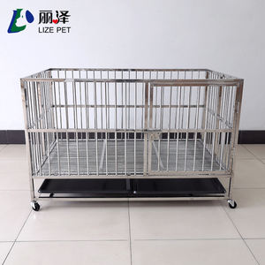 ปากกาเล่นลูกสุนัขสแตนเลสแบบพับได้สําหรับสัตว์เลี้ยงพร้อมล้อสําหรับขายสุนัข - Product Image 5