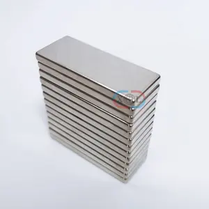 Magnet Blok Besar 50X25X4 N35 NI Disepuh Persegi Panjang Neodymium Neodym Neodium Magnete Bahan Magnet NeFeB Persegi Panjang