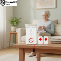 Alarme pour personnes âgées SOS GSM ABS 4G, bouton d'urgence vocal à une touche, alerte SMS, panneau avec pendentif de cou étanche, Tuya Smart