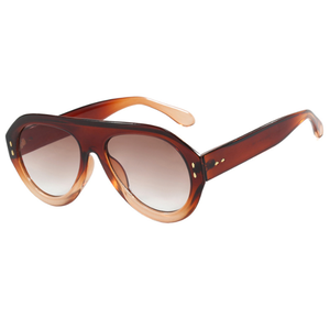 Gafas de Sol Ovaladas de Moda para Mujer, Protección UV400, Decoración Retro con Remaches, Montura Grande, Tendencia - Product Image 1