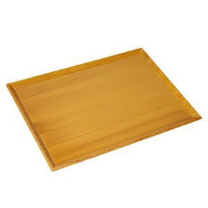 Double Swords Rectangular Wooden <b>Tray</b> Yellow Stripe Pattern Hotel Coffee <b>Tea</b> Serving <b>Tray</b> - Product Image 1