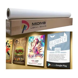 210um Sisi Ganda Perekat Diri PP Kertas Digital Printing Banner Roll Up Banner Tahan Air Iklan Poster Bahan