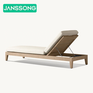 Tumbona Moderna para Hotel, Juego de Muebles de Patio de Teca, Tumbona para Villa, Tumbona para Piscina, Tumbona de Lujo para Resort, Tumbona de Playa - Product Image 5