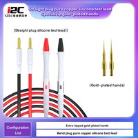 I2c stylo de Test en Silicone pur cuivre 20A pour multimètre numérique pointe d'aiguille testeur multimètre sonde de plomb stylo de fil pour la réparation de téléphone