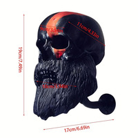 Support de casque de moto en résine amovible en forme de crâne, support mural pour casque de moto, support de casque