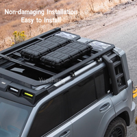 Échelle latérale pliable en aluminium tout-terrain avec verrouillage, échelle pliable pour l'escalade, pour Haval H9 2025, accessoires extérieurs de voiture