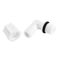 Conectores de Tubo JACO de 1/4, Conector de Compresión de Codo Macho de Plástico de Baja Presión, para Purificador de Agua por Ósmosis Inversa (RO)