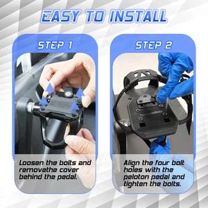 Pedales de Bicicleta BUCKLOS con Clip para los Dedos y Correas de 155/165 mm para Bicicleta de <span class=keywords><strong>Spinning</strong></span> Indoor <span class=keywords><strong>Peloton</strong></span> y Ciclismo MTB - Product Image 6