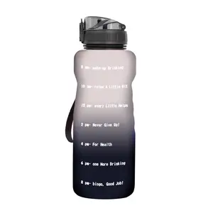 2024 phong cách mới 2L thời gian đánh dấu rò rỉ bằng chứng Tritan thể thao nhựa BPA free xách tay nửa Gallon chai BPA free