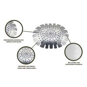 Medresq Escudo de Ojos de aluminio Escudo de Ojos de metal táctico <span class=keywords><strong>para</strong></span> botiquín de primeros auxilios con agujeros Desechable Oftálmico Emergencia al aire libre - Product Image 6
