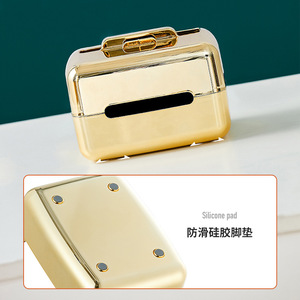 Tissue Box Gold Plating Multipurpose Organizer Home Storage Living Room Decor - Product Image 3