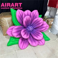 Fleur thème décoration rose fleurs gonflables, accessoires décoratifs ballon rose gonflable pour soirée à thème