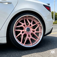 Nouvelles Jantes en Alliage d'Aluminium Forgé Brossé Or Rose 20-26 pouces, Style Deep Dish, 2 Pièces, 20mm, Garantie 5 Ans, OEM/ODM Impala, Vente en Gros