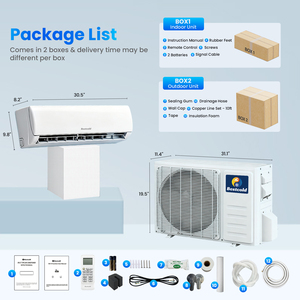 Bestcold Smart <b>Air</b> <b>Conditioner</b> 9000 Btu R32 Wall Mounted <b>Mini</b> Split Wifi Heating Cooling 115V Residential Use R32 Refrigerant Ec - Product Image 6