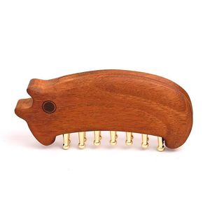 Peine de latón <span class=keywords><strong>para</strong></span> masaje capilar y tabla Gua Sha multiusos <span class=keywords><strong>para</strong></span> mujeres, herramienta de cuidado de <span class=keywords><strong>la</strong></span> salud TCM <span class=keywords><strong>para</strong></span> meridianos del cuerpo y vientre - Product Image 1