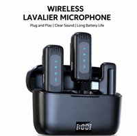 Microphone Lavalier Sans Fil Double Micros Autonomie de 20H Dispositif d'Enregistrement Miniature pour YouTube TikTok