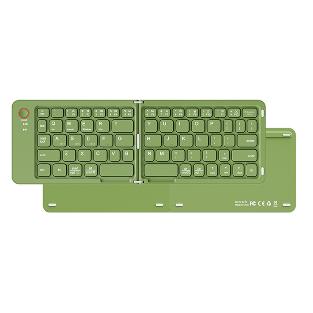 New 2.4Ghz Mini Wireless Optical Folding Keyboard USB Type-C Interface Rechargeable Ultra Thin Plastic Touch Pad Laptop Mobile