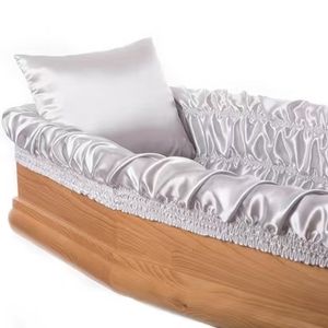 Casa di pompe <span class=keywords><strong>funebri</strong></span> fornisce decorazioni bara in stile italiano fodera <span class=keywords><strong>bianca</strong></span> con pizzo poliestere raso satinato interno della bara Set - Product Image 6