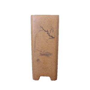 Handmade Bonsai Pot Square Purple Clay <b>Tall</b> Desktop <b>Planters</b> Classic <b>Wood</b> Fired Su Bing Style - Product Image 5