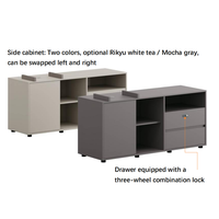 Bureau administratif modulaire en forme de L, personnalisable, haut de gamme, moderne, en plaque MFC E0