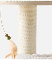 Arbre à chat BENJIE en bois durable et sisal, design moderne et luxueux, adapté aux chatons, jouet pour chat