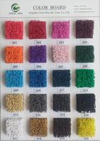 Tapis de sol commercial sur mesure anti-fatigue en PVC touffeté, type spaghetti, en rouleau, pour extérieur