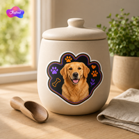 Stiker Hewan Peliharaan Custom Die Cut 3 Inch Vinyl Matte Stiker Grafis Anjing Golden Retriever untuk Kemasan Hadiah Stiker Die Cut