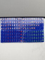 Tuiles de Mahjong Américaines Bleu Profond, Ensemble de 160 Pièces en Acrylique, Design Minimaliste Doublement Sculpté à Couche Unique