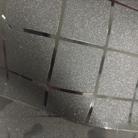 Design-Fensterfolie 3D Glitzer-Muster Schwarze Glasaufkleber Mattierte Dekorative Glasfolien