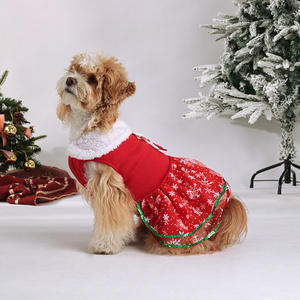 Vestido de Falda para Perro de Princesa para Navidad y Año Nuevo, Diseño Clásico de Malla para Fiesta, Poliéster - Product Image 2