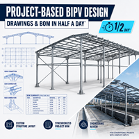 Estructura de Techo Fotovoltaica Integrada en Edificios con Marco Atornillado Prefabricado de Om Zn-Al-Mg y Drenaje Integrado