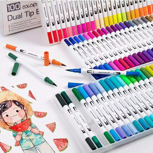 60 <strong>Colours</strong> Watercolor Dual Brush <strong>Pen</strong> Set Fine Liner and Brush Tip Markers Colored <strong>Pens</strong>, Art <strong>Pens</strong> for <strong>Adult</strong> Coloring Book - Product Image 5