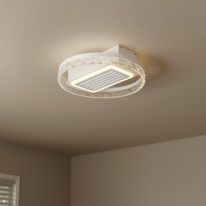 Ventilatore da Soffitto LED Moderno 20 Pollici con Telecomando, Motore Reversibile, Montaggio a Filo, Luce per Soggiorno - Product Image 2