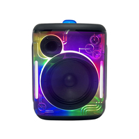 Altavoz Inalámbrico Portátil de 6.5 Pulgadas con Micrófono, BT 5.0, Radio FM, Luz LED RGB, Bajos Estéreo, Subwoofer Potente para Fiestas, DJ y Cine en Casa