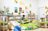 Ensemble de meubles pour garderie - Table et chaises pour enfants - Ensemble de meubles pour enfants - Salle de lecture de maternelle - Personnalisable
