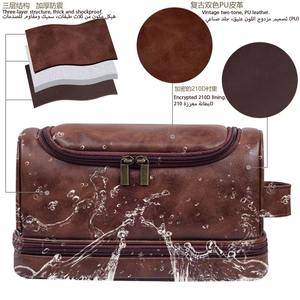 Grande Capacité Hommes Femmes en Cuir Voyage Organisateur <span class=keywords><strong>Kit</strong></span> Articles <span class=keywords><strong>de</strong></span> Toilette <span class=keywords><strong>Salle</strong></span> <span class=keywords><strong>de</strong></span> <span class=keywords><strong>Bain</strong></span> Sacs <span class=keywords><strong>de</strong></span> Rasage <span class=keywords><strong>Dressing</strong></span> Accessoire Cas Cosmétique Sac - Product Image 3