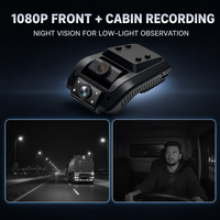 Caméra de tableau de bord 4G AI à double objectif avec GPS, WiFi, ADAS, DMS, BSD, vision nocturne, étanche, pour camions, bus, véhicules commerciaux, surveillance en direct