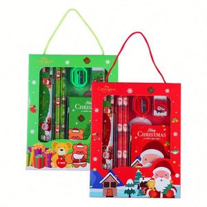 Regalo de Navidad, Juego de Papelería de Madera de Seis Piezas, Lápices para Estudiantes, Niños, Útiles Escolares, Regalo Navideño, Juego de Papelería Infantil - Product Image 1