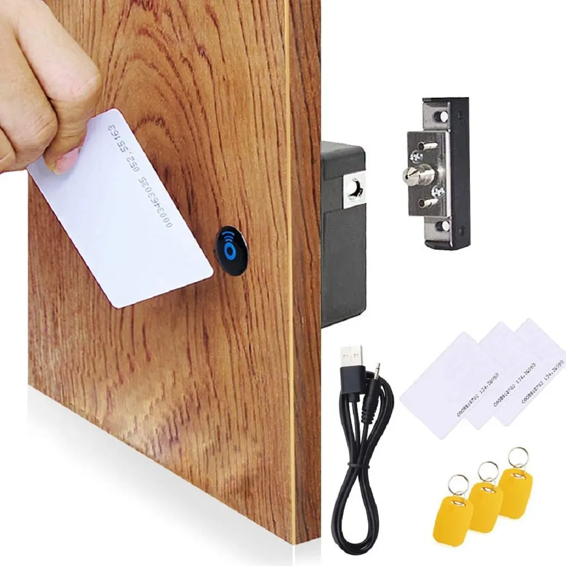 Factory Wholesale Hidden Smart Wristband Card Drawer Lock Electronic Em Pedestal Lock Rfid Sensor Hidden Drawer Cabinet Lock