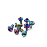 Vis à tête Torx en alliage de titane, set de 10, gris arc-en-ciel m5 m6 m8