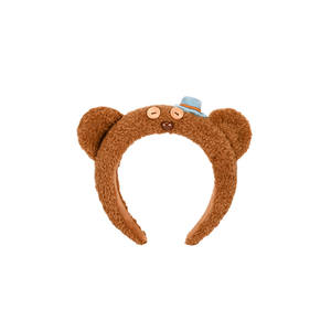 Diadema de Peluche Corta Tim Bear con Relleno de Algodón PP, Tela Súper Suave para Lavar la Cara y Maquillarse a las <span class=keywords><strong>Niñas</strong></span>, Lindos Accesorios Infantiles - Product Image 4