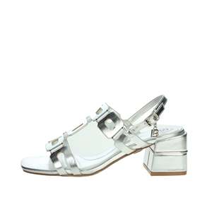 Sandalo Donna Laura Biagiotti con Tacco Argento 9043, Tacco a Blocco in Metallo, Scarpe Estive alla Moda - Product Image 1
