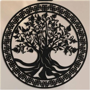 Viking <span class=keywords><strong>Arbre</strong></span> <span class=keywords><strong>de</strong></span> <span class=keywords><strong>Vie</strong></span> Métal Stickers Muraux WJD19 Lit Escamotable Mural Métal Décoration <span class=keywords><strong>Murale</strong></span> - Product Image 3