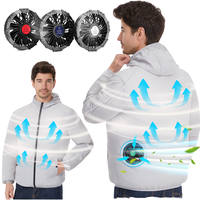 Gilet de climatisation USB respirant pour l'été, unisexe, à manches longues, avec logo frontal, confortable, imprimé numériquement