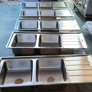 Évier de cuisine double <span class=keywords><strong>bac</strong></span> double plateau 1200x500mm finition satinée <span class=keywords><strong>sans</strong></span> robinet un trou pour le marché des Émirats arabes unis - Product Image 5