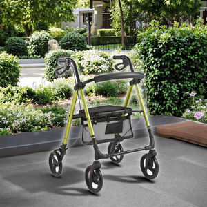 Práctico rodillo de rehabilitación con asiento cómodo y andador de almacenamiento transparente para clínicas - Product Image 3