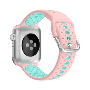 Voor Apple Watch Band Rubber Vervanging Polshorloge Band Sport Horloge Band Voor Iwatch 6 Siliconen Horlogeband Voor Apple 7
